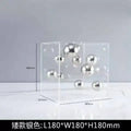 Creative Square Acrylic Cover Sphere Decoration Living Room Porch Cabinet Crafts Ornament Modern Clear Acrylic Square Home Decor