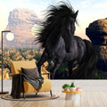 Majestic Black and White Horse Tapestry Elegant Equine Wall Art for Living Room Bedroom Decor Modern Boho Style Home Design
