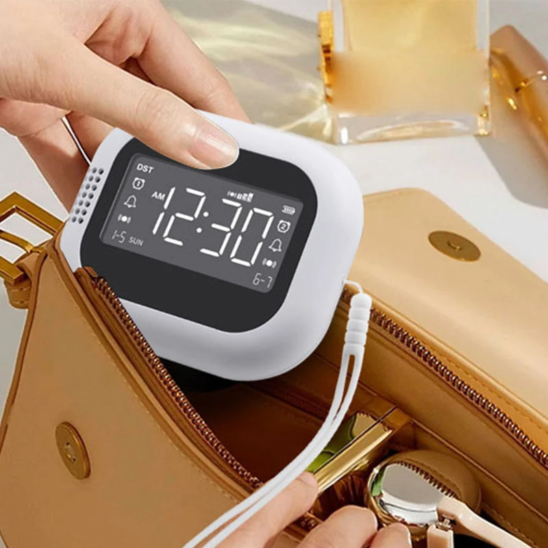 LED Display Vibration Alarm Clock Rechargeable White Noise Natural Sound Multifunctional Clock Student Strong Wake-up Artifact