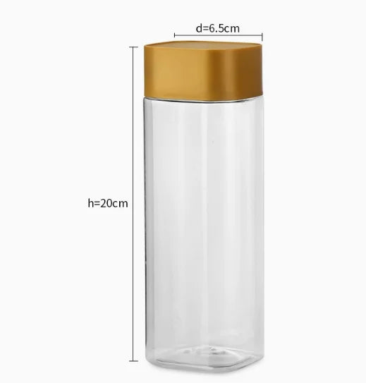 360ml-630ml Empty Plastic Food Jars Kitchen Cookie Sealed Cans Kitchen Storage Organization Food Storage Box Dried Grains Tank