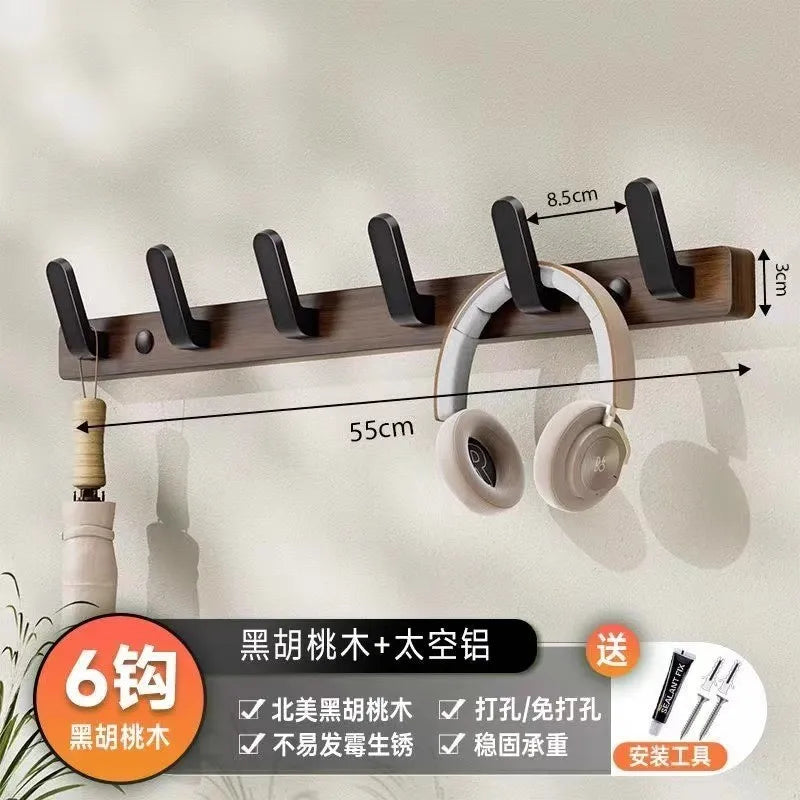 Walnut Clothes Hook Fitting Room Wall Hook Clothes Hanger Hat Hook Door Hook Wooden Clothes Hook Bathroom Hook