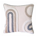 Unique Boho Throw Pillow with Braided Rope Pattern Handmade Tassels Cushion Soft Cotton Linen Textured Cushion for Sofa Bed