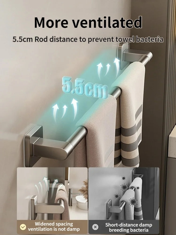 No Need To Drill Walls For Installation Bathroom Towel Bar/Hook/Towel Rack/Kitchen Rag Rack Bathroom Accessories