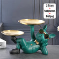 Bulldog Animal Figurines Cool Dog Statue Sculpture Living  Study Room Bedroom Decor Home Interior Decoration Accessories