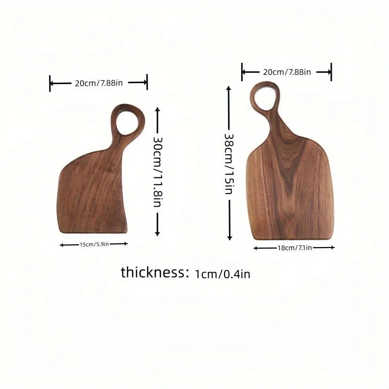 Creative Black Walnut Acacia Wood Couple Cutting Board Wooden Steak Bread Trays Solid Wood Chopping Board Set