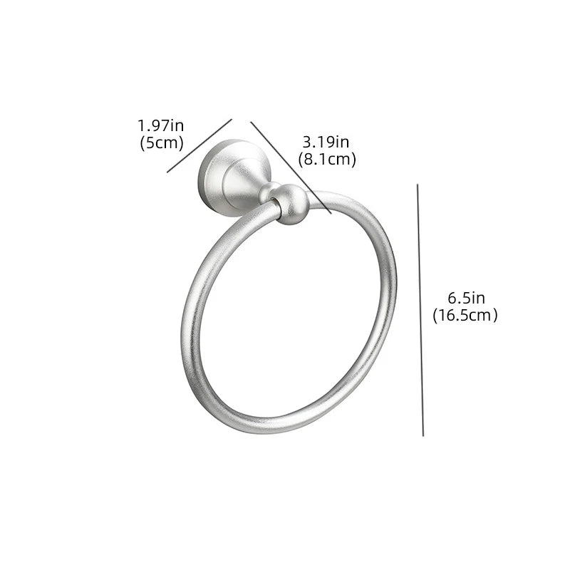 Matte Black Bathroom Accessories Hardware Set Aluminum Alloy Wall Mount Towel Bar Towel Ring Toilet Roll Paper Holder Robe Hook