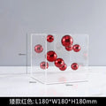 Creative Square Acrylic Cover Sphere Decoration Living Room Porch Cabinet Crafts Ornament Modern Clear Acrylic Square Home Decor