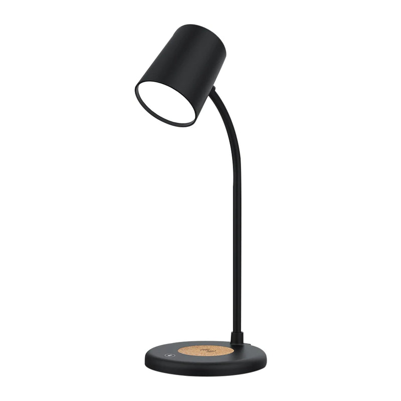 Dimmable LED Table Lamp Bluetooth Speaker with Fast Wireless Charger 360 Rotate Eye Desktop Reading Night Lights