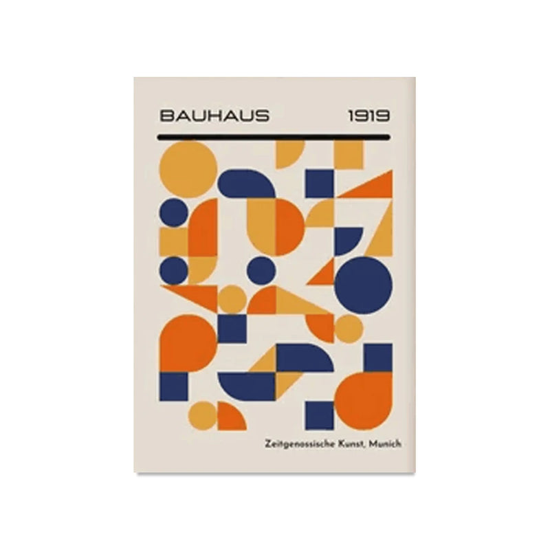 Mid Century Modern Bauhaus Abstract Geometric Posters Wall Art Canvas Painting Prints Pictures Gallery Living Room Interior Home
