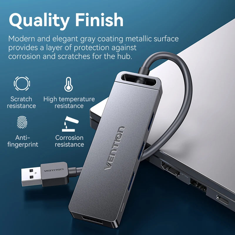 Vention USB Hub High Speed 4 Ports Multi USB 3.0 to USB 3.0 Hub Splitter Adapter for MacBook Pro iPad Pro Xiaomi Lenovo USB Hub