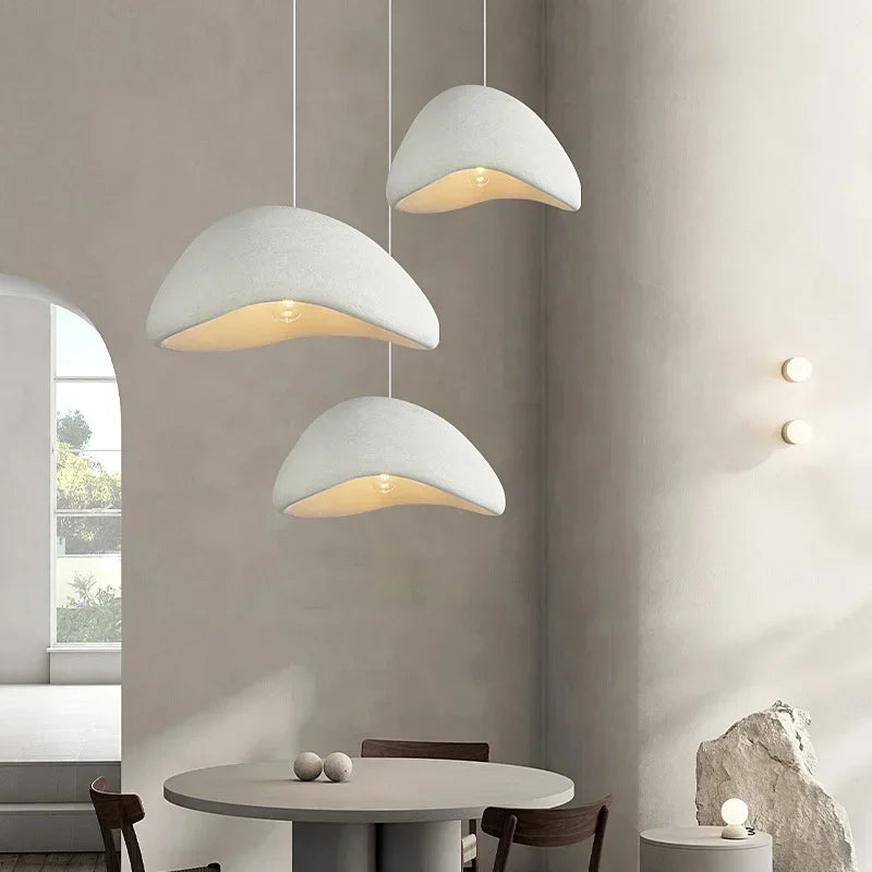 LED Pendant Lights White Resin Hanging Lamp for Living Dining Room Restaurant Decor Chandelier Art Suspension Luminaire