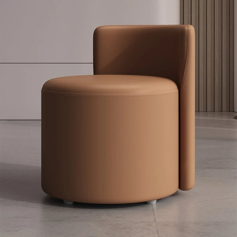 Living Room Light Luxury Stool Household Soft Bag Low Stool Sofa Round Bench Coffee Table Back Chair Door Shoe Change Stool