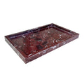 Natural Marble Vanity Tray 10"x6", Genuine Calacatta Viola Marble Stone Tray for Bathroom/Kitchen/Dresser