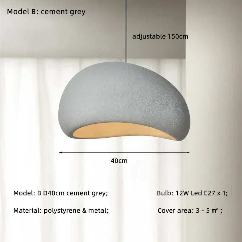 LED Pendant Lights White Resin Hanging Lamp for Living Dining Room Restaurant Decor Chandelier Art Suspension Luminaire