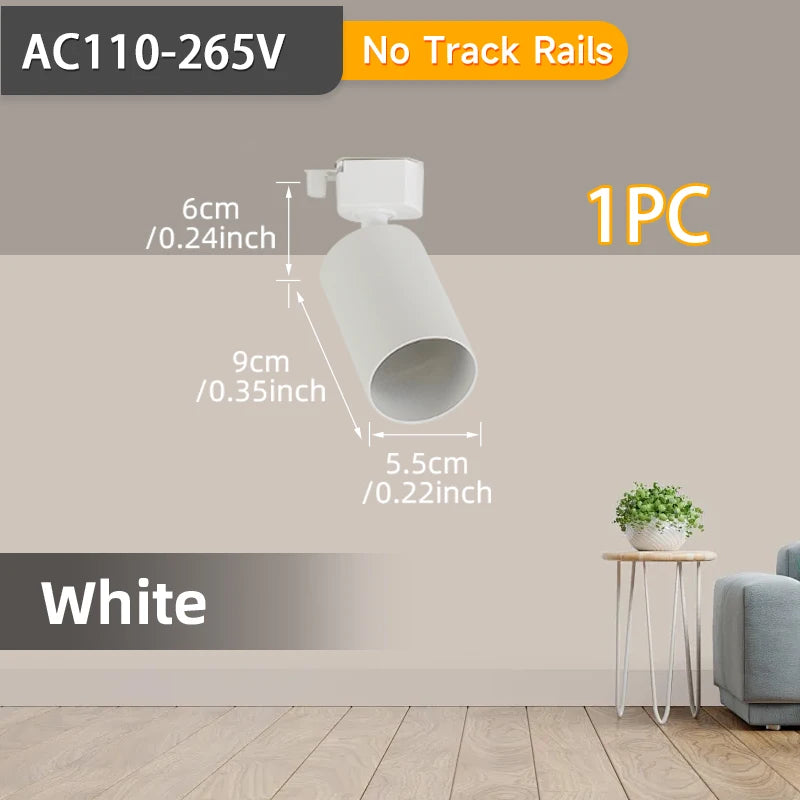 GU10 Track Light Led Spotlights 110V/220V Track Rail Lighting for Living Room Decor Clothing Store Ceiling Spot Lights Full Sets