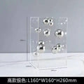 Creative Square Acrylic Cover Sphere Decoration Living Room Porch Cabinet Crafts Ornament Modern Clear Acrylic Square Home Decor