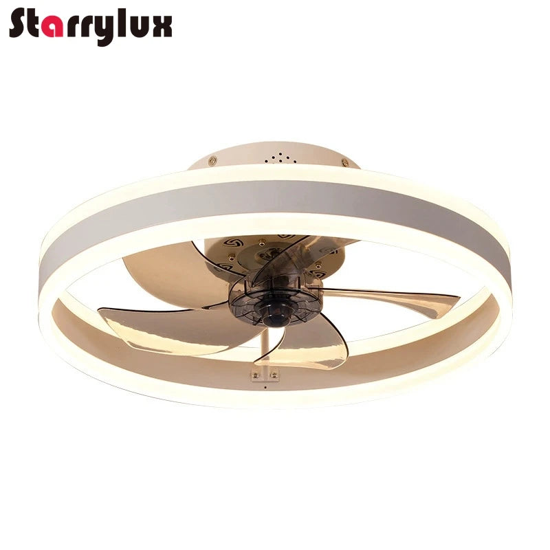 Modern Design LED Ceiling Fan Light with Remote Control for Living Room Bedroom Dinning Room