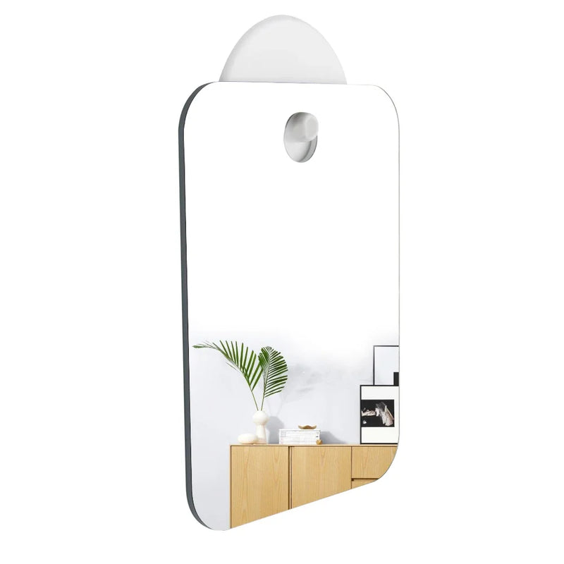Acrylic Fog Free Mirror Wall Suction Travel Mirror Unbreakable Portable Traveling Shaving Women Makeup Bathroom Accessories