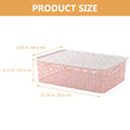 Plastic Storage Box Stackable Storage Container Hollow Out Delicate Storage Basket With Lid For Clothes Toy Home storage Supply