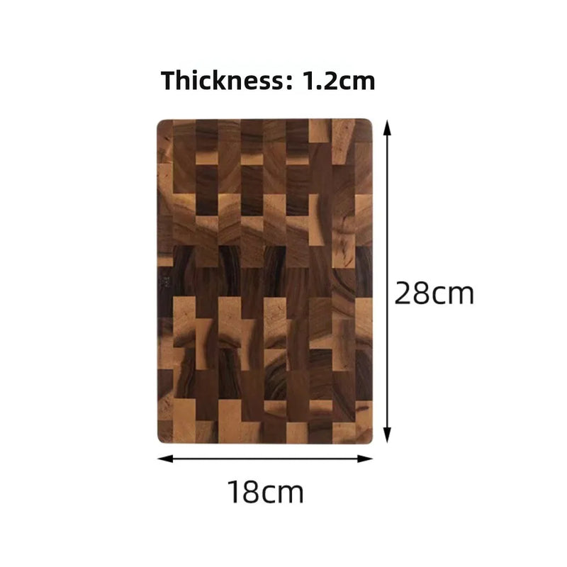 Acacia Wood End Grain Cutting Board Beautiful Checkerboard Pattern Hardwood Knife Friendly Chopping Board