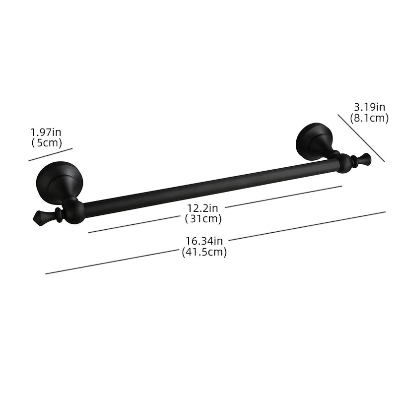 Matte Black Bathroom Accessories Hardware Set Aluminum Alloy Wall Mount Towel Bar Towel Ring Toilet Roll Paper Holder Robe Hook