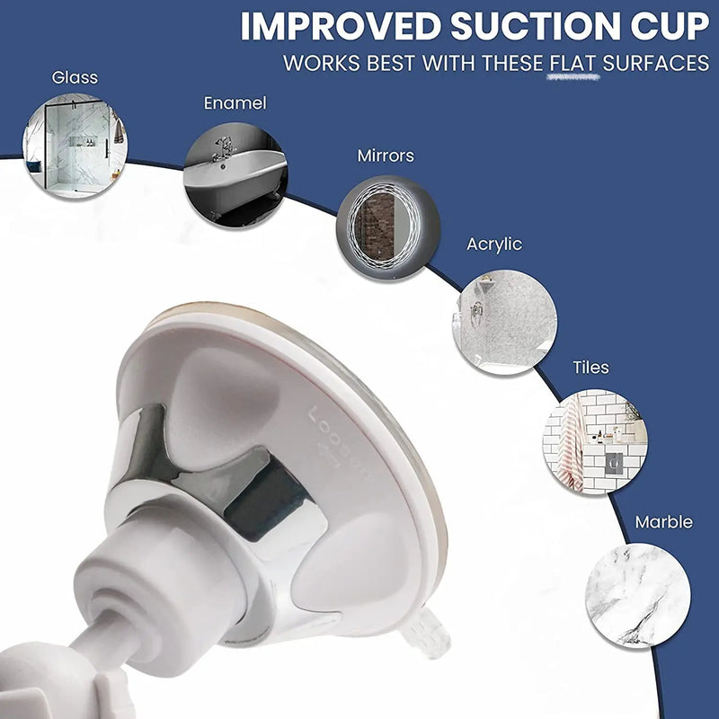 360° Rotatable Shower Mirror Bathroom Fogless Makeup Mirror With Holder Suction Cup Anti-Fog Mirror for Shaving Makeup Showering