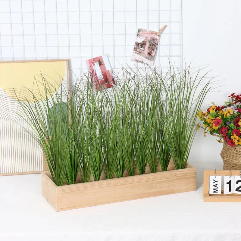 Simulated Small Grass Bushes for Decorating Fake Grasslands Simulating Reeds Onion Grass and Fake Green Plants Home Decoration