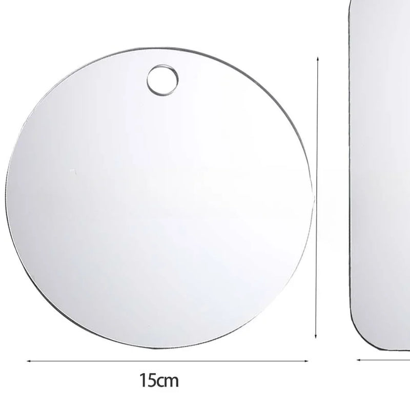 Acrylic Fog Free Mirror Wall Suction Travel Mirror Unbreakable Portable Traveling Shaving Women Makeup Bathroom Accessories