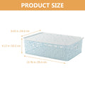 Plastic Storage Box Stackable Storage Container Hollow Out Delicate Storage Basket With Lid For Clothes Toy Home storage Supply