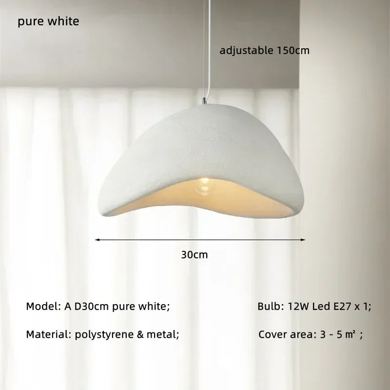 LED Pendant Lights White Resin Hanging Lamp for Living Dining Room Restaurant Decor Chandelier Art Suspension Luminaire