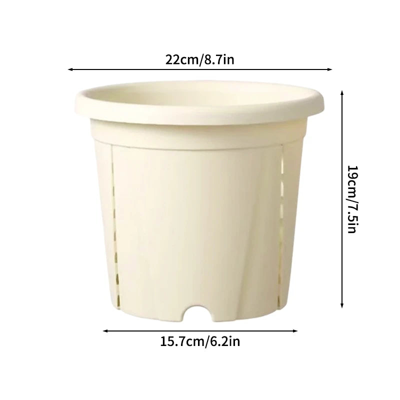 Plastic Green Plant Flower Pot Thickened Resin Gallon Pot Balcony Planting Flower Pot Root Control Breathable Seedling Planters