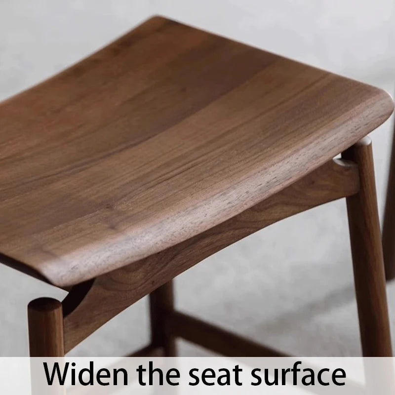 Mid-century Stools Solid Wood Stools Bedroom Luxury Decorative Vanity Stool Nordic Interior Living Room 1-person Dining Stool
