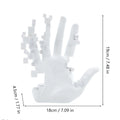Pixel Mosaic Palm Ornament Resin Decoration Handicraft Science Fiction Art White Simulation Living Room Desktop Ornament
