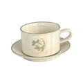 380ML Coffee Cups Saucer Set Retro Ceramic with Handle Lily of The Valley  Luxury Afternoon Tea Cup and Saucer Milk Mocha Cup