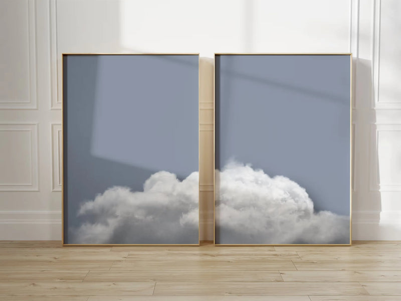 Sage Green Cloud Wall Art Poster Abstract Sky Art Canvas Prints For Modern Living Room Bedroom Dormitory Home Aesthetic Decor
