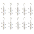 2-10PCS Storage Wardrobe Storage Multifunctional Clothes Hanger No Trace Hanging Bag Rack Hat Door Rotatable No Punching Hook