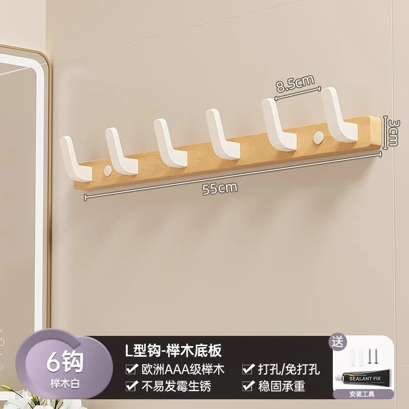 Walnut Clothes Hook Fitting Room Wall Hook Clothes Hanger Hat Hook Door Hook Wooden Clothes Hook Bathroom Hook