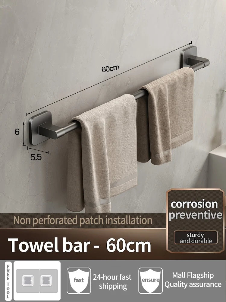 No Need To Drill Walls For Installation Bathroom Towel Bar/Hook/Towel Rack/Kitchen Rag Rack Bathroom Accessories