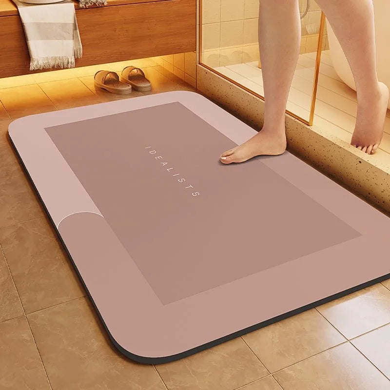 Water Uptake Non-slip Bathroom Mat Toilet Anti-skid Bathtub Foot Mat Kitchen Living Room Floor Mat Home Decor Bathroom Carpet
