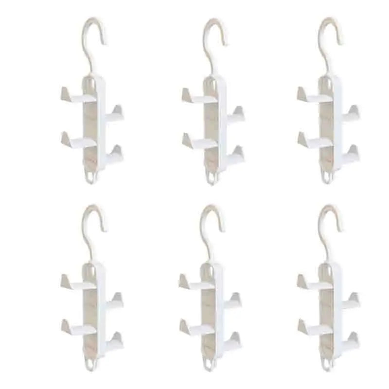 2-10PCS Storage Wardrobe Storage Multifunctional Clothes Hanger No Trace Hanging Bag Rack Hat Door Rotatable No Punching Hook