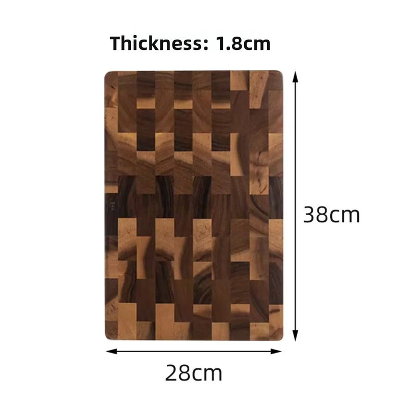 Acacia Wood End Grain Cutting Board Beautiful Checkerboard Pattern Hardwood Knife Friendly Chopping Board