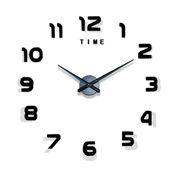 Creative 3D Digit Wall Clock DIY Acrylic Silent Digital Clock Mirror Wall Stickers for Living Room Bedroom Kitchen Decoration
