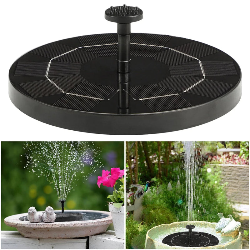 Solar Fountain Floating Water Fountain Pump Free-Standing Floating Style Fountain for Bird Bath