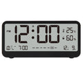 8001-EN Multifunctional Digital Clock LED Brightness Adjustable Temperature Humidity Displaying Alarm Clock with Dual Alarms
