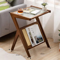 Z Shaped Side Table Creative Tea Coffee Table With Rack For Household Sofa Corner Living Room Bedroom Small Apartment Supplies