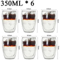 2-18PCS Double Wall High Borosilicate Glass Mug Heat Resistant Tea Milk Juice Coffee Water Cup Bar Drinkware Gift Creativity Set