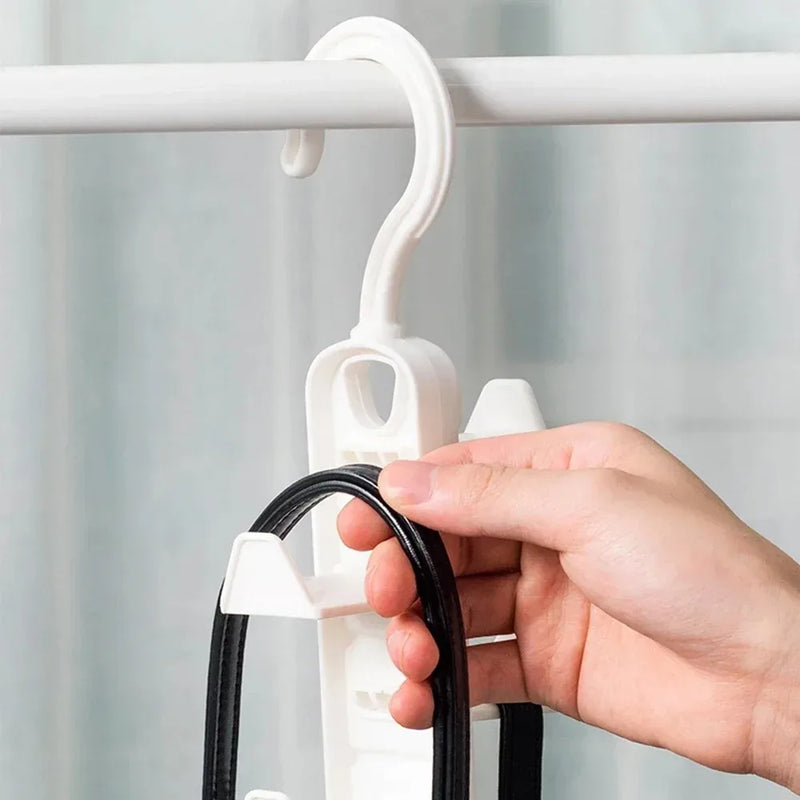 2-10PCS Storage Wardrobe Storage Multifunctional Clothes Hanger No Trace Hanging Bag Rack Hat Door Rotatable No Punching Hook