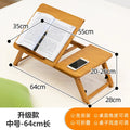 Adjustable Bamboo Laptop Stand ,Collapsible Computer Desk with Foldable Legs, Mini Desk for Sofa Bed, Home Working Table