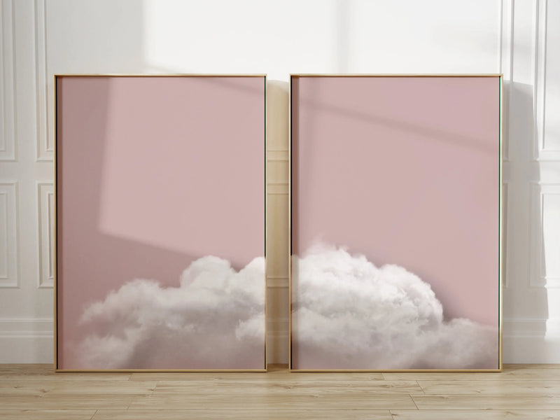 Sage Green Cloud Wall Art Poster Abstract Sky Art Canvas Prints For Modern Living Room Bedroom Dormitory Home Aesthetic Decor
