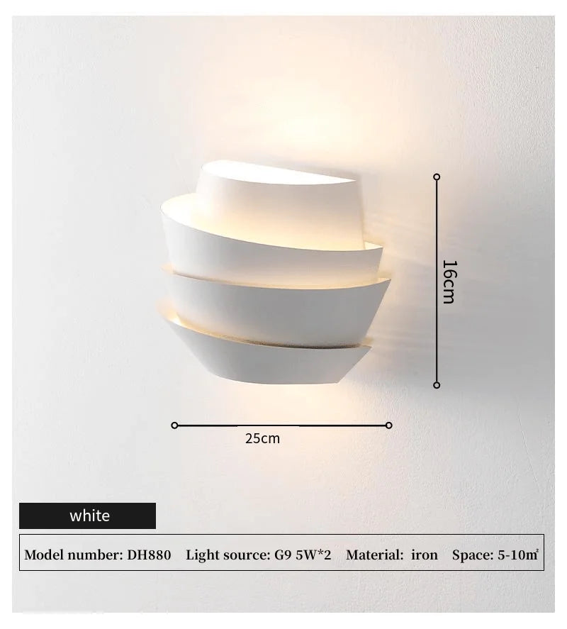 Nordic Pinecone Design White Wall Lamp Bedroom Bathroom LED Wall Lights Stair Aisle Simple Decorative Light Living Room Sconce